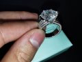 Сребърен 925 Пръстен с Камък - Кубичен Циркон 10 Карата:, снимка 3