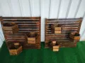 Дървени цветарници декоративно пано за стена с щайги , снимка 4