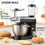 Кухненски робот 3 в 1 Royalty Line RL-PKM2100BG BLACK - 2100W Max, 7.5L купа, 1.5L блендер, снимка 5