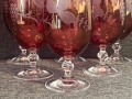 Чешки кристални чаши Бохемия Лозов лист, снимка 2