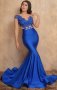 Бална рокля Русалка в синьо, снимка 1 - Рокли - 38575615