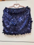 Тъмно-синя пола с пайети , снимка 3