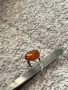 Дански сребърен пръстен с кехлибар, снимка 1