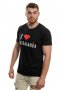 Нова мъжка тениска с трансферен печат I LOVE BULGARIA в черен цвят, снимка 7