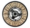 57см! Часовник в индустриален стил-дърво и метал, снимка 1 - Стенни часовници - 43020930