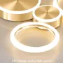 LED лед таванно осветление Златисто димируемо таванно за всекидневна Спалня Трапезария Офисно, снимка 3