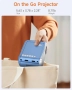 Мини проектор с WiFi и Bluetooth, преносим мини проектор за iPhone, външни филмови проектори, поддър, снимка 3