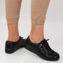 Eжедневни дамски обувки с равна подметка и ластични връзки А2357-1 black, снимка 4