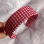 Диадема каре червено и бяло подвижна панделка 🎀, снимка 2