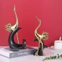 Красиви статуетки Фламинго - от керамика в черно и златно