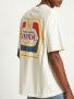 RHUDE Cream Grand Prix Hopps Logo Oversized Мъжка Тениска size S (M) и M (L)