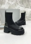 Боти на платформа - черен неопрен и лак - LT50 , снимка 2