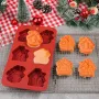 5478 Силиконова форма Коледни къщички, 6 гнезда, снимка 4