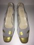 Heyraud Paris 41 луксозни официални френски обувки сребърно и златно , снимка 10