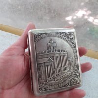 Стара руска съветска табакера маркировка дебело посребрена, снимка 6 - Антикварни и старинни предмети - 36926782