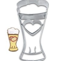 Висока чаша халба със сърце метална форма резец тесто фондан декор сладки, снимка 1 - Форми - 40384341