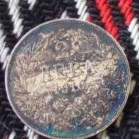 Сребърна монета 2 лева 1910г. Царство България Фердинанд първи 41427, снимка 5 - Нумизматика и бонистика - 43922638