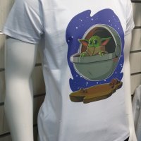 Нова мъжка тениска с дигитален печат Бейби Йода, Междузвездни войни (Star Wars), снимка 9 - Тениски - 28344819