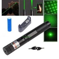 Нов Мощен зелен лазер със заключване, Акумулаторна батерия и зарядно, снимка 3 - Къмпинг осветление - 43988423