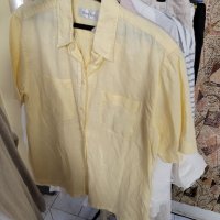 Различни ЛЕНЕНИ дрехи- бели ризи,бежеви панталони, чанти,кошници, ленено сако, снимка 7 - Ризи - 37180313
