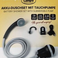 Къмпинг душ акумулаторен USB, преносим, ак "Kampa" rechargeable campingshower with submersible pump , снимка 4 - Палатки - 37287190