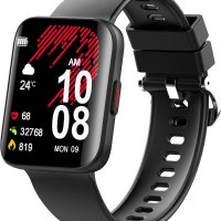 Smart Часовник Kuizil сензорен екран,монитор за сърдечен ритъм,22 спортни режима,водоустойчив, снимка 1 - Смарт гривни - 40883469