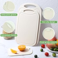 Комплект от 3 пластмасови кухненски дъски за рязане BEWOS, снимка 6 - Аксесоари за кухня - 43938982