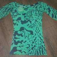 Елегантна блуза в зелен и син цвят, снимка 1 - Тениски - 27440467
