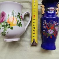 Порцеланови чаша и ваза, снимка 4 - Вази - 37696848