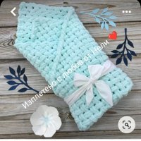 Подарък за бебе пелена одеалце Ализе Пуфи, снимка 1 - Спално бельо и завивки - 34661540