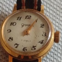Стар механичен часовник CHAIKA 17 JEWELS с позлатена рамка за КОЛЕКЦИЯ 43076, снимка 2 - Други ценни предмети - 43905461