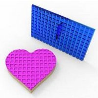 ситни квадрати квадратчета отпечатък текстура с релеф печат пластмасова форма за тесто фондан торта , снимка 1 - Форми - 37095768