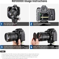 Нов NEEWER 77mm ND100000 Филтър за Фотография HD Стъкло, снимка 5 - Чанти, стативи, аксесоари - 43557112