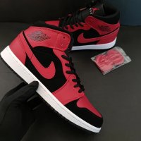 Nike Air Jordan 1 Mid SE Reverse Red Червени Черни Нови Оригинални Обувки Кецове Размер 42 Номер , снимка 2 - Други - 38584769