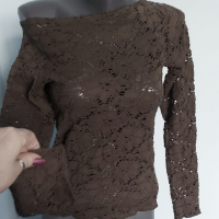 Маркова еластична блуза от дантела "Estelle" / голям размер , снимка 7 - Блузи с дълъг ръкав и пуловери - 44872602