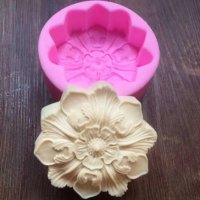 Дълбоко Ретро цвете силиконов молд калъп форма украса декорация торта глина шоколад сапун, снимка 1 - Форми - 23102014