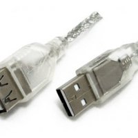 Кабел USB2.0 удължител 1,5м Digital One SP00213 - мъжко/женско прозрачен Cable USB2.0 type A-A M/F,1, снимка 1 - Кабели и адаптери - 32812552