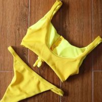 Жълт бански рипс , снимка 2 - Бански костюми - 37345908