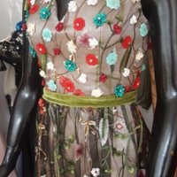 приказна официална бална рокля с 3D декорация , снимка 9 - Рокли - 28349013