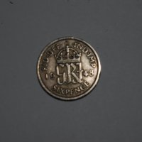 6 пенса Великобритания 1948, снимка 1 - Нумизматика и бонистика - 28869369