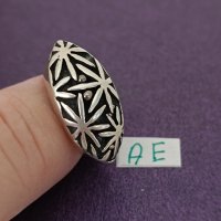 Красив пръстен сребро Буква АЕ, снимка 2 - Пръстени - 43985088