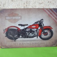 Метална табела Harley Davidson WLD Sport 1941 Харлей рокер, снимка 1 - Колекции - 36438072