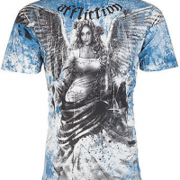 Мъжка тениска Affliction Release M Medium като нова , снимка 2 - Тениски - 25981169