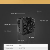 Мини камера SQ10 Automat, Full HD 1080P Micro DV сензор за движение, инфрачервена камера за нощно ви, снимка 4 - Други - 28088862