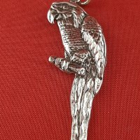 Сребърна висулка Стерлинг Папагал, снимка 1 - Колиета, медальони, синджири - 33417740