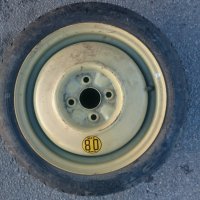 Резервна гума с джанта (патерица) DUNLOP,14",4x100, за Opel, Seat, VW, снимка 1 - Гуми и джанти - 28045446