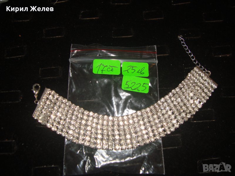 ПРЕКРАСНА ПОСРЕБРЕНА КРИСТАЛНА АРИСТОКРАТИЧНА НЕЖНА ГРИВНА 5225, снимка 1