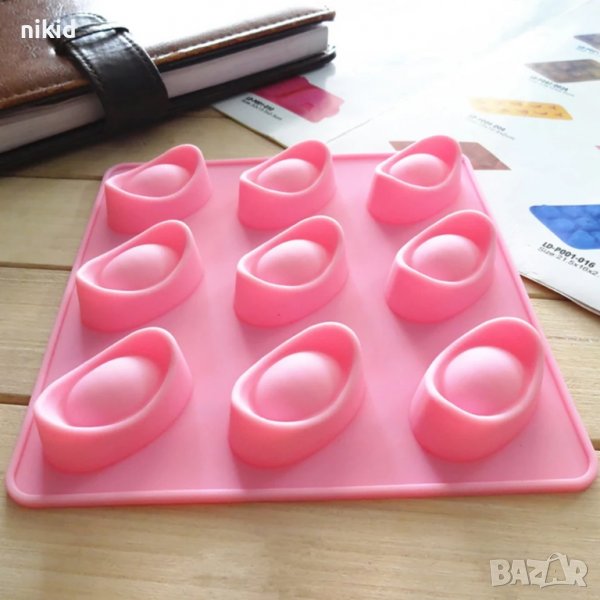 Пелмени лодки шапчици силиконов молд форма фондан шоколад гипс сладки тесто бонбони, снимка 1