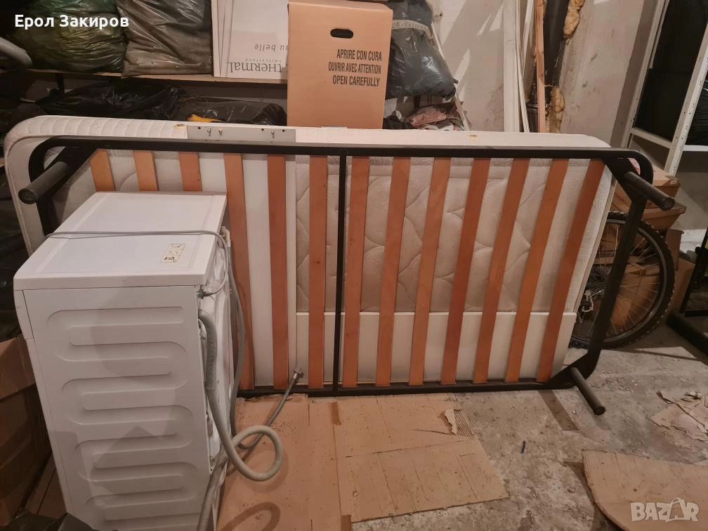 Единично легло с матрак, снимка 1