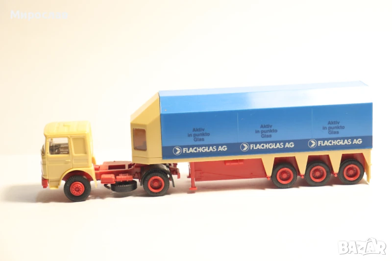 HERPA H0 1/87 MAN КАМИОН МОДЕЛ ТРАНСПОРТ НА СТЪКЛО, снимка 1